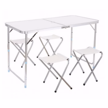 Стіл туристичний складаний для пікніка для риболовлі+ 4 стільці 120*60*70 Коричневий Folding Table - Новинка