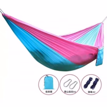 Гамак плащ з карабіном (140см/280см) фіолетово-синій