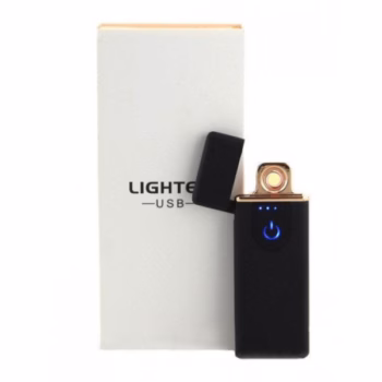 USB запальничка спіральна LIGHTER FIRE, сенсорна чорна